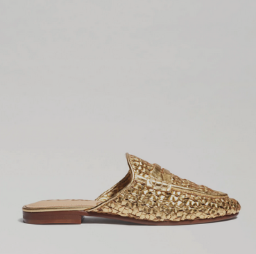 Sam Edelman Metallic Woven Loafer Mule